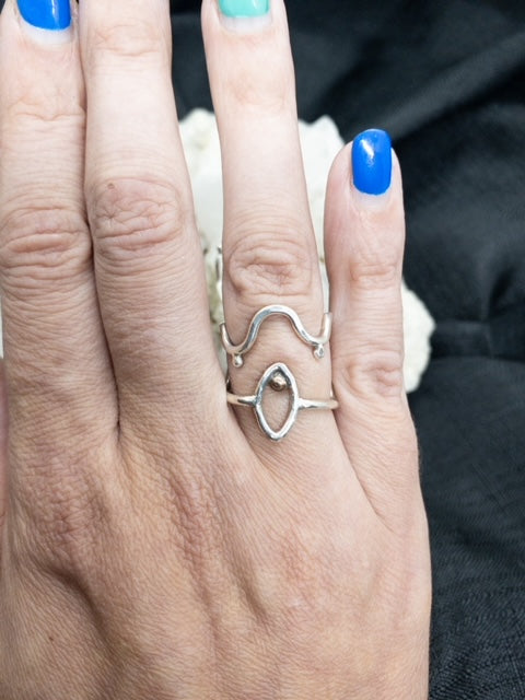 Sterling Clit Ring, Silver Vulva Ring, Clitoris Ring, Sterling Feminine Midi Ring