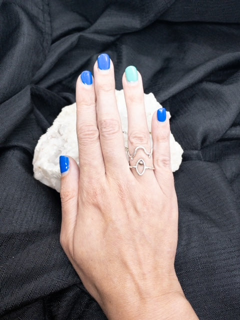 Sterling Clit Ring, Silver Vulva Ring, Clitoris Ring, Sterling Feminine Midi Ring