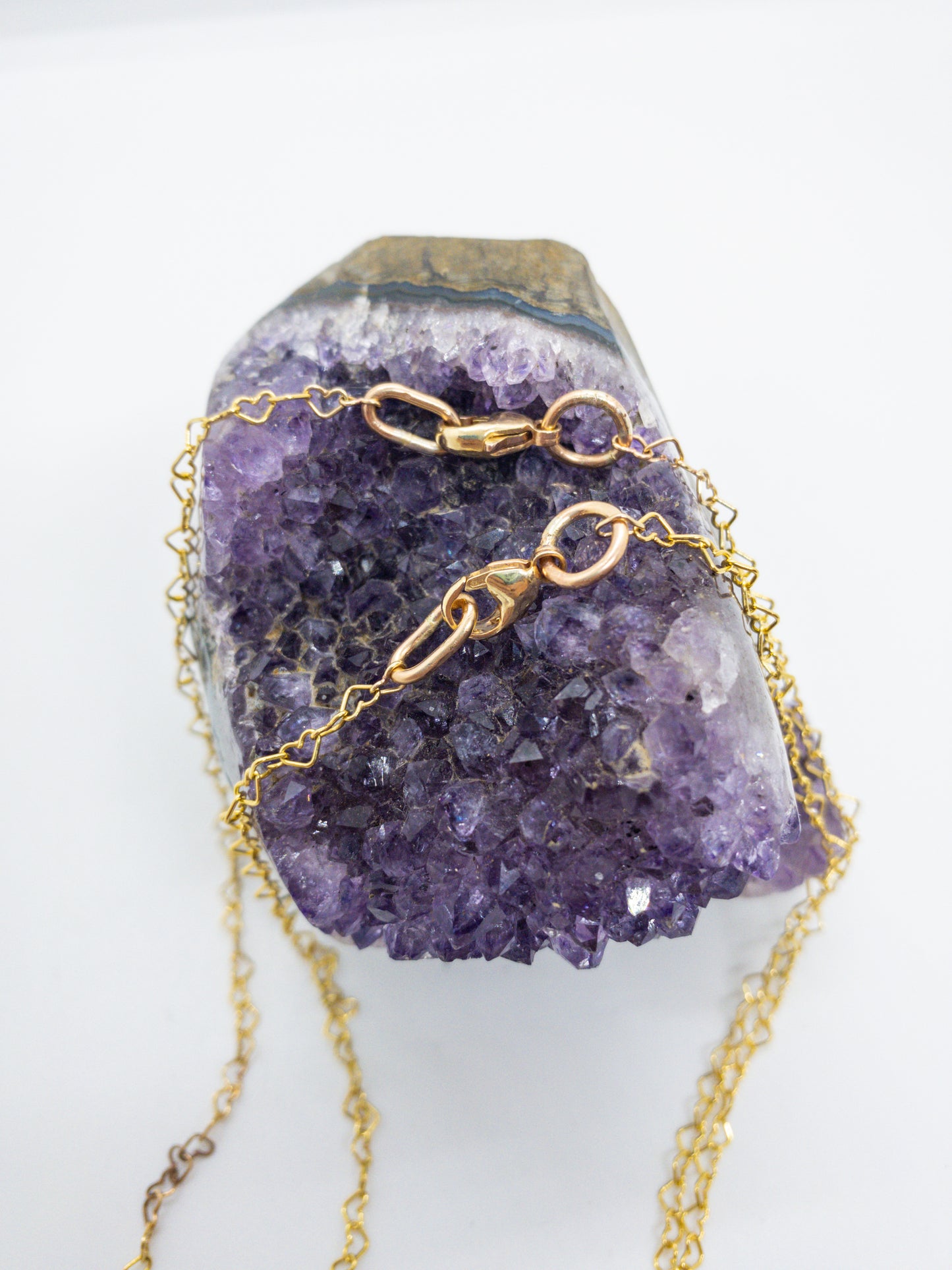 14 Karat Gold-Filled Heart Chain - Gold Heart Shaped Links - Love Necklace - Golden Heart Necklace - Gold Love Chain