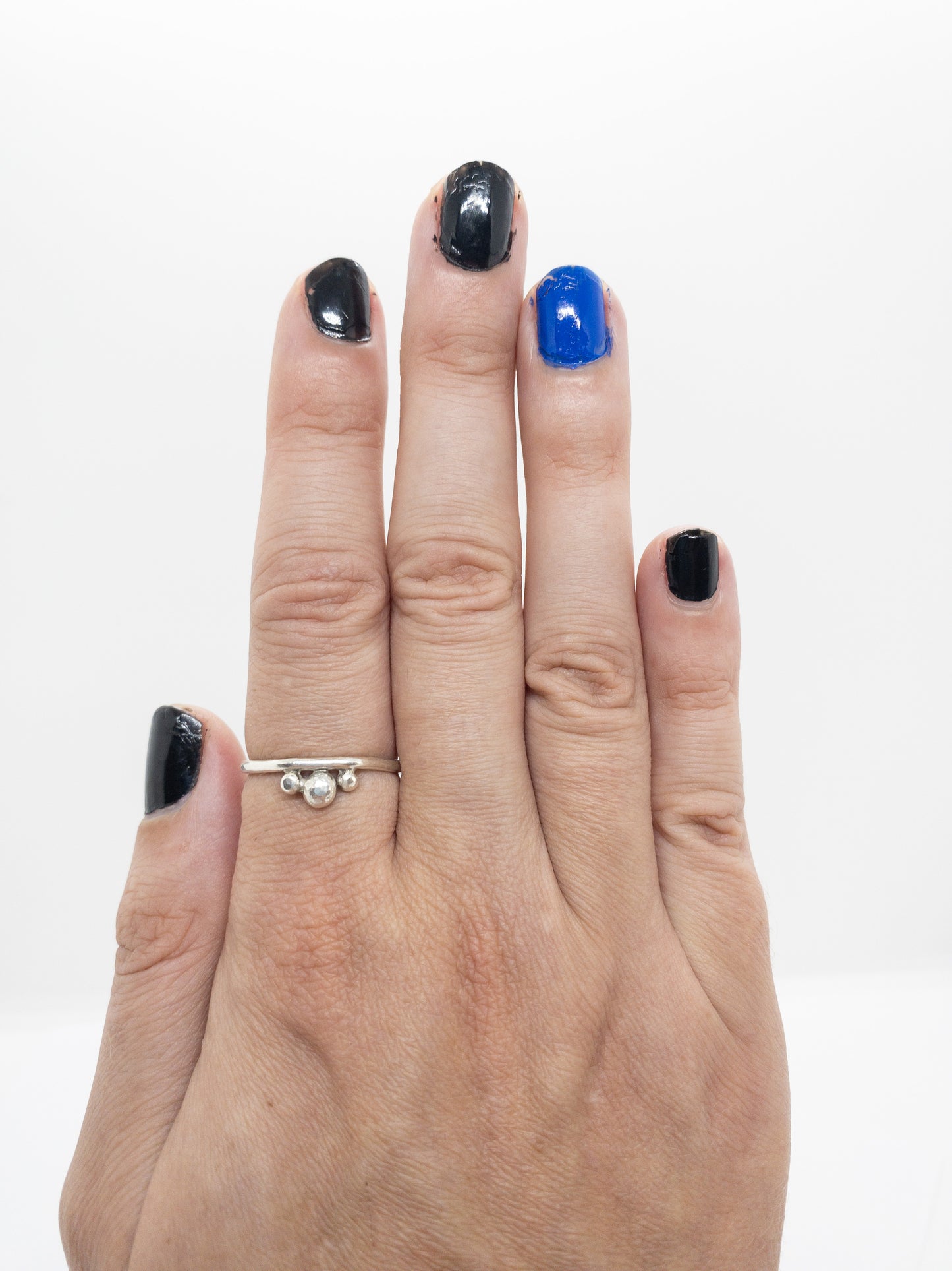 Sterling 3 Ball Ring - Silver Stacking Ring - Everyday Sterling Silver Balls Ring