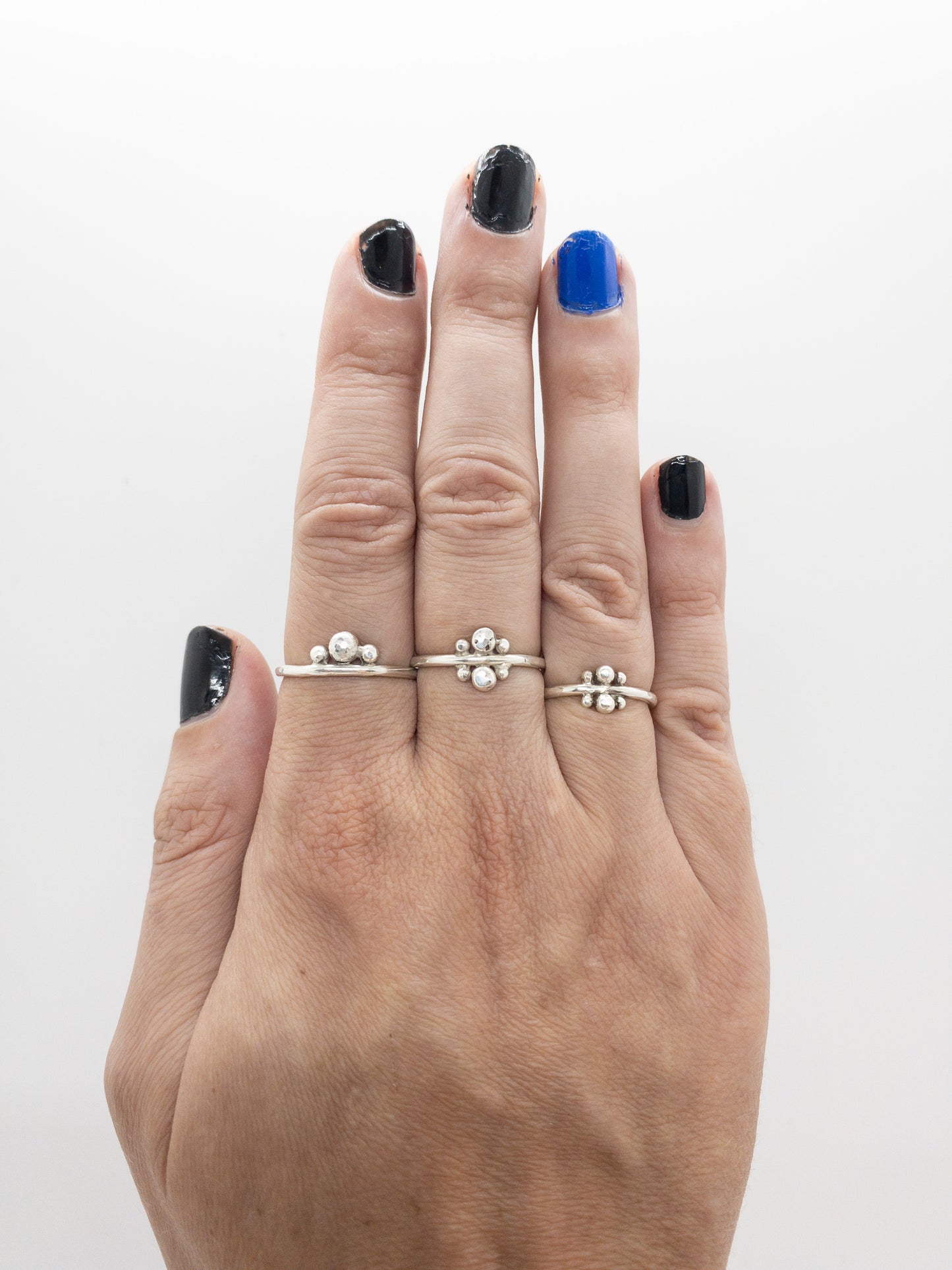 Sterling 6 Ball Ring - Silver Balls Ring - Everyday Sterling Silver Ring - Simple Silver Ring