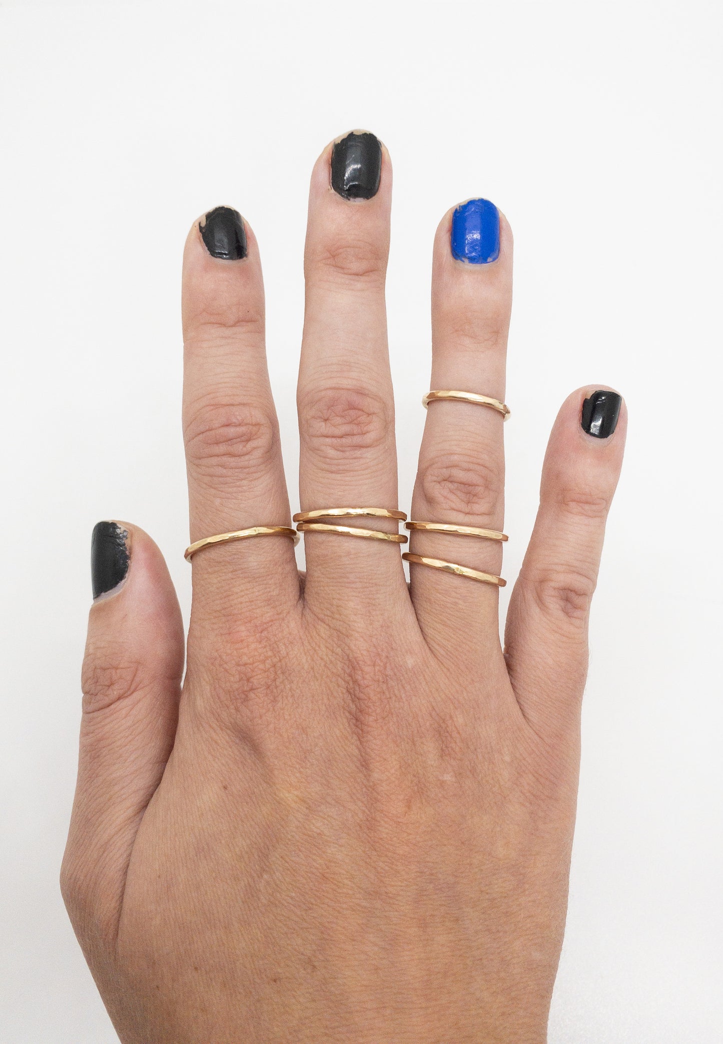 14 Karat Gold-Filled Hammered Ring, Stacking Gold Hammered Ring, Handmade Gold Ring, Simple Gold Midi Band
