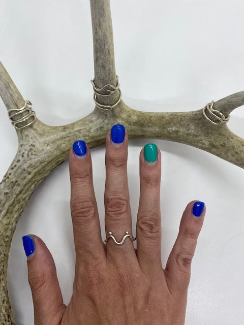 Sterling Tits Ring, Silver Boobs Ring, Nipples Ring, Sterling Breasts Midi Ring