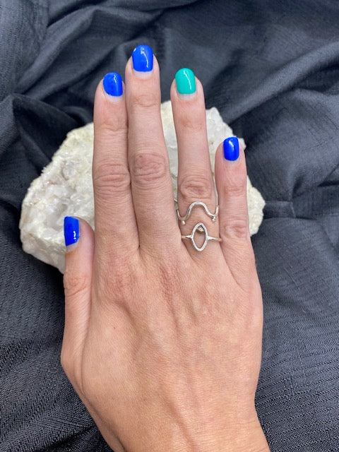 Sterling Clit Ring, Silver Vulva Ring, Clitoris Ring, Sterling Feminine Midi Ring