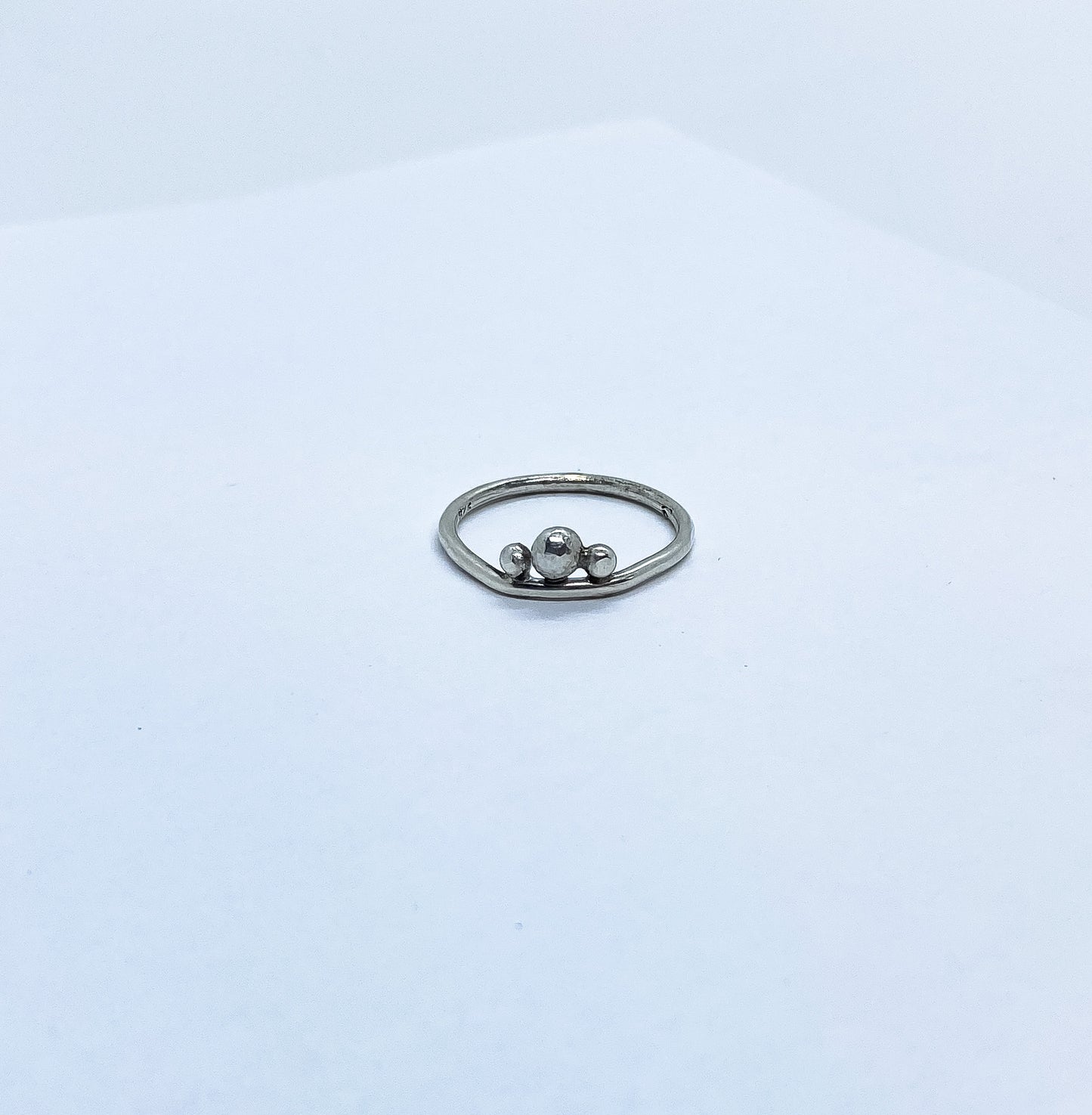 Sterling 3 Ball Ring - Silver Stacking Ring - Everyday Sterling Silver Balls Ring