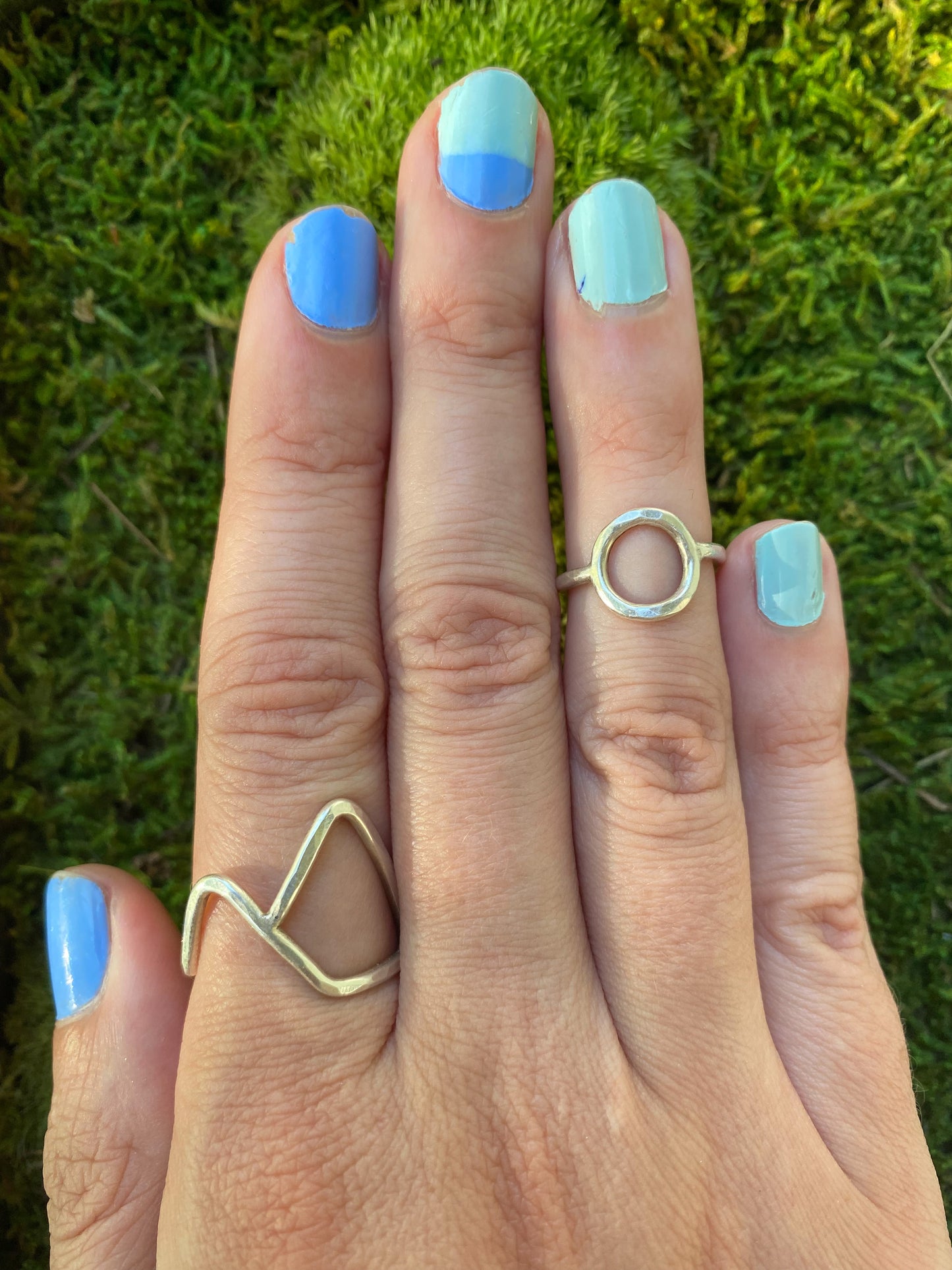 Sterling Mountains Ring - Silver Landscape Ring - Nature Lover Ring - Everyday Sterling Silver Ring - Simple Silver Ring - Handscape Ring