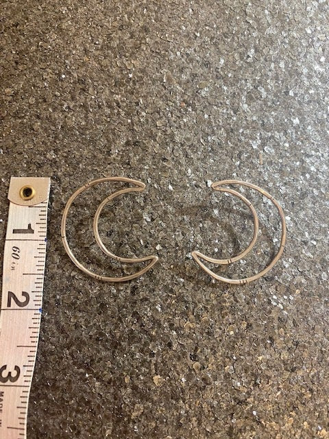 Large Sterling Moon Earrings - Silver Crescent Moon Earrings - 80's Moon Earrings - Witchy Moon Earrings - Crescent Moon Statement Earrings
