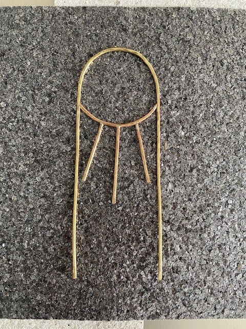 Brass Sunshine Plant Stake - Gold Plant Fork - Planter Support - Planter Decoration - - Pot Decor - Indoor Plant Decoration
