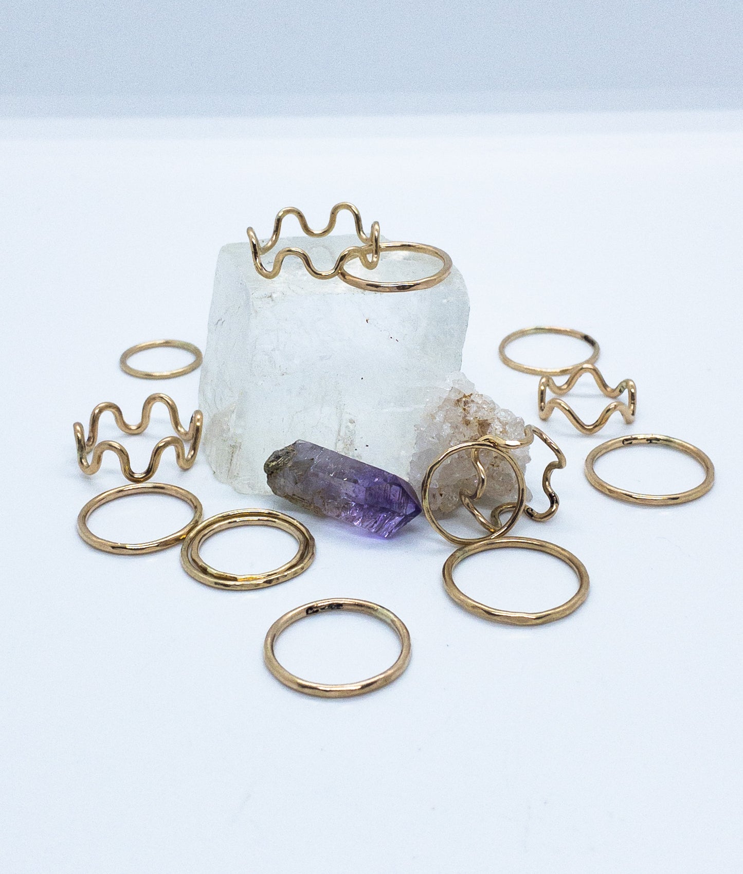 14 Karat Gold-Filled Hammered Ring, Stacking Gold Hammered Ring, Handmade Gold Ring, Simple Gold Midi Band