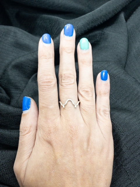 Sterling Tits and Clit Ring, Silver Breasts and Vulva Ring, Boobs and Clitoris Ring, Sterling Feminine Midi Ring