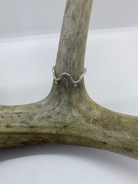Sterling Tits Ring, Silver Boobs Ring, Nipples Ring, Sterling Breasts Midi Ring
