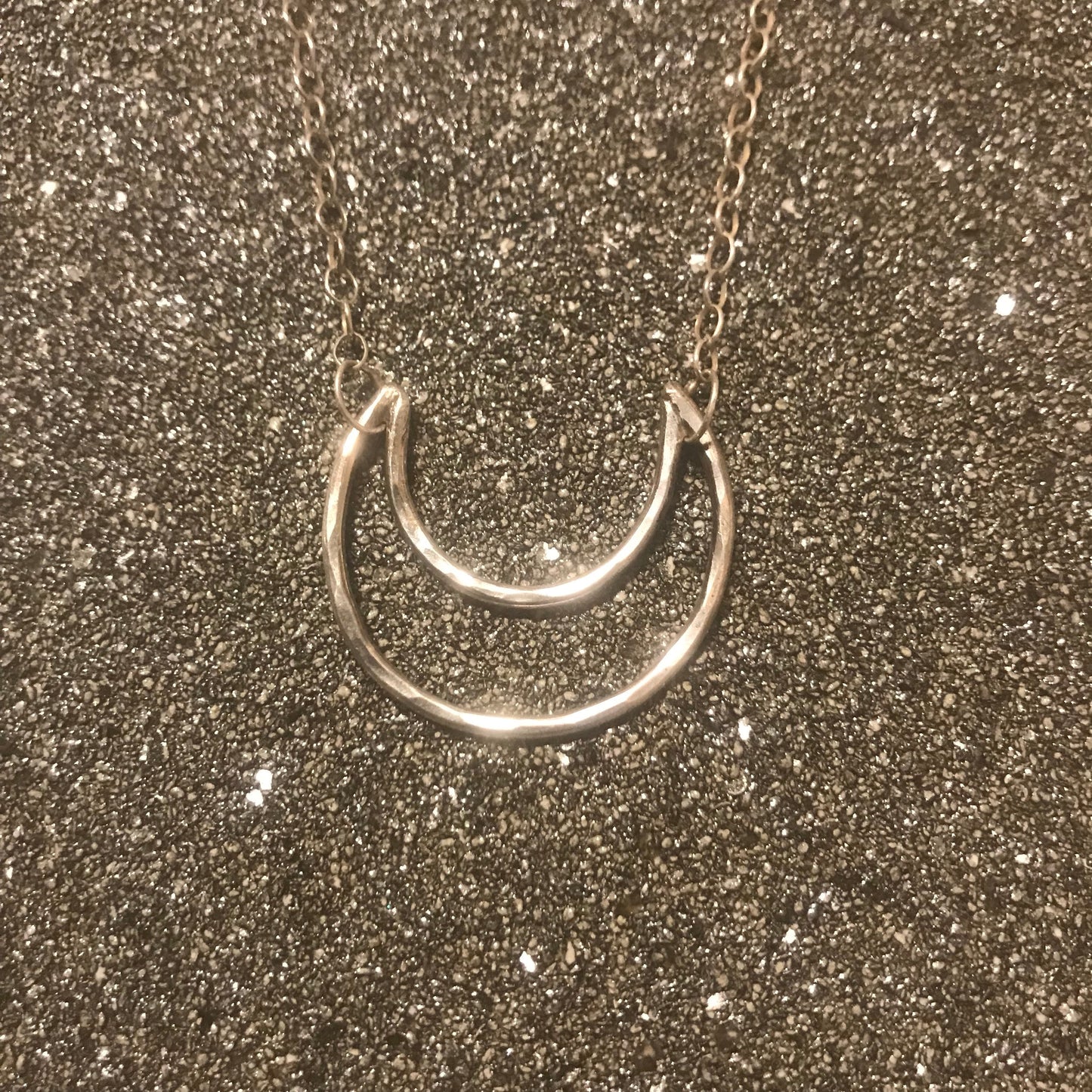 Small Sterling Crescent Moon Necklace - Hammered Crescent Moon - Silver Moon Necklace - Witchy Moon - Moon Phase Necklace - Hammered Moon