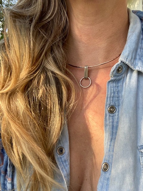 Cuff Nipple Chain Necklace - Sterling and Brass Cuff  - Necklace Set - Cuff Necklace - Body Chain - Nipple Jewelry - Sexy Jewelry Non pierce