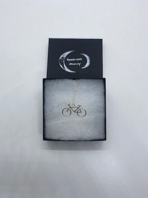 Sterling Bicycle Necklace - Silver Bike Pendant - Bicyclist Gift - Mountain Bike Necklace - Beach Cruiser Necklace - Traveler Necklace