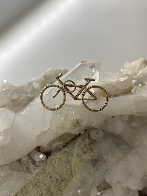 14 Karat Gold Filled Bicycle Pendant - Gold Bike Pendant - Mountain Bike Jewelry - Beach Cruiser Necklace - Traveler Necklace - Bike Gift