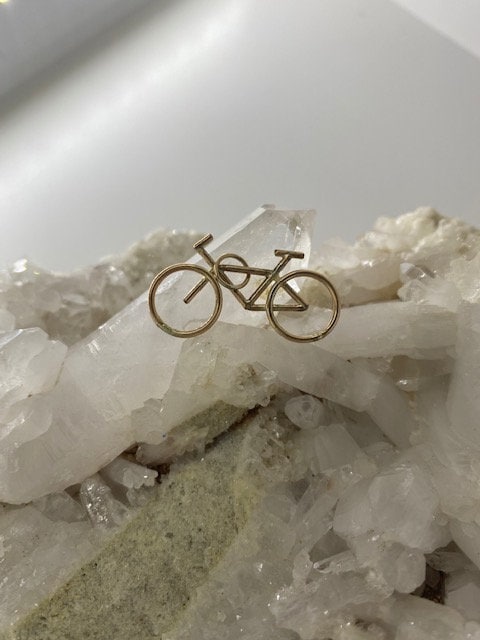 14 Karat Gold Filled Bicycle Pendant - Gold Bike Pendant - Mountain Bike Jewelry - Beach Cruiser Necklace - Traveler Necklace - Bike Gift