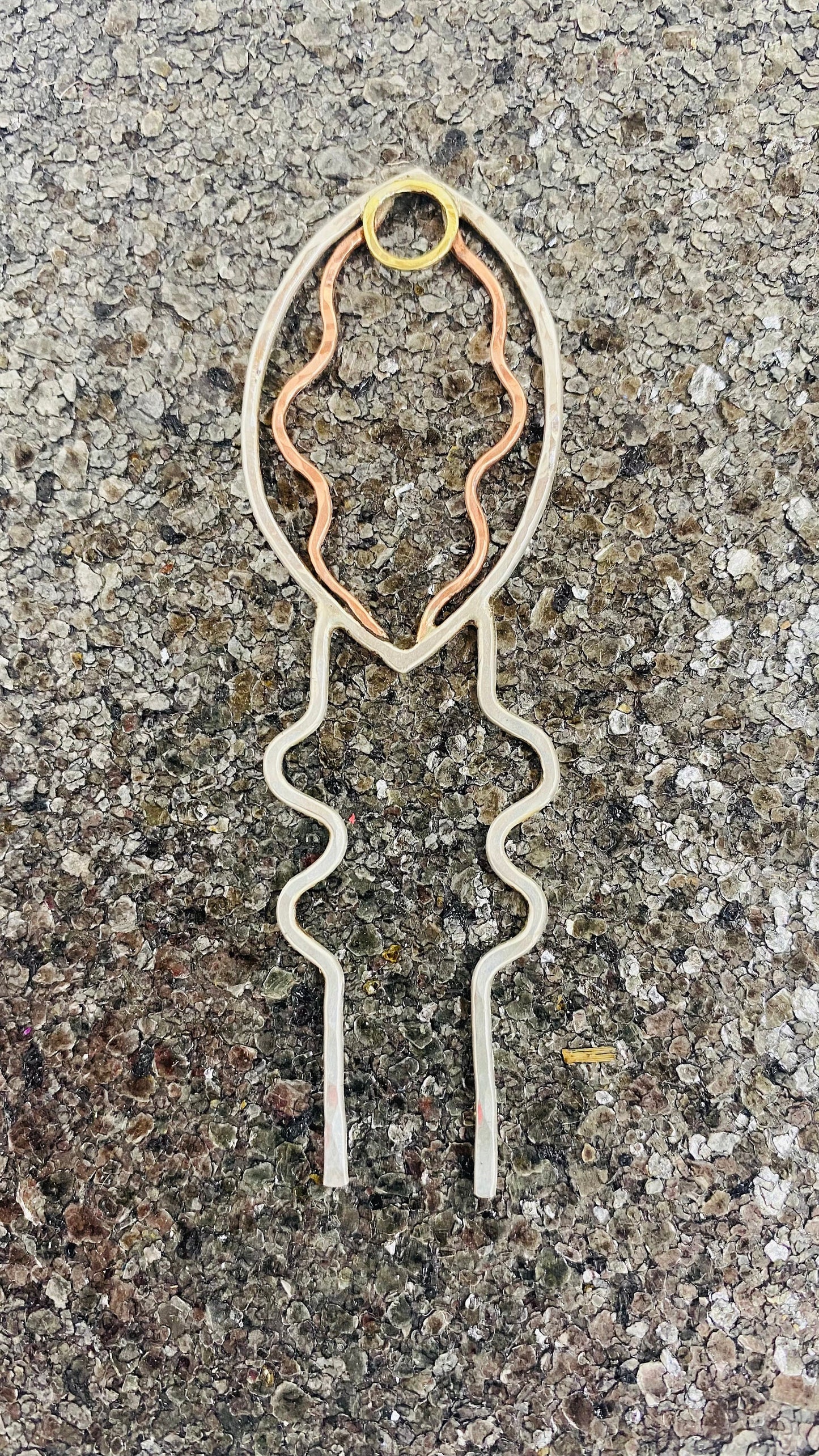 Sterling Vulva Hairpin -Sterling Vulva Jewelry - Sterling Hair Prong - Feminist Jewelry - Clitoris Jewelry - Sterling Hair Stick