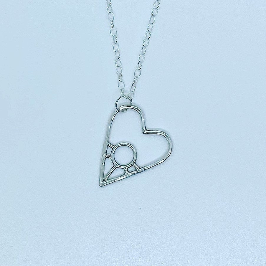 Sterling Ouija Board Planchette Necklace - Silver Planchette Jewelry - Oracle Necklace - Mystic Jewelry - Witchy Necklace - Seance Jewelry