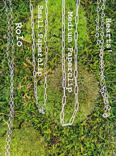 Sterling Medium Paperclip Chain - Silver Paperclip Chain - Silver Everyday Chain - Silver Paperclip Necklace - Paperclip Link Chains