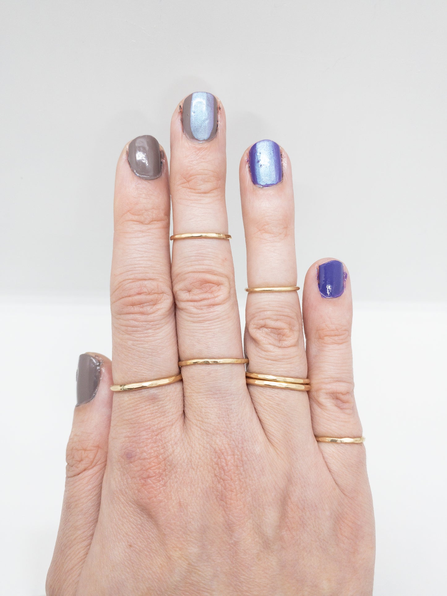 14 Karat Gold-Filled Hammered Ring, Stacking Gold Hammered Ring, Handmade Gold Ring, Simple Gold Midi Band